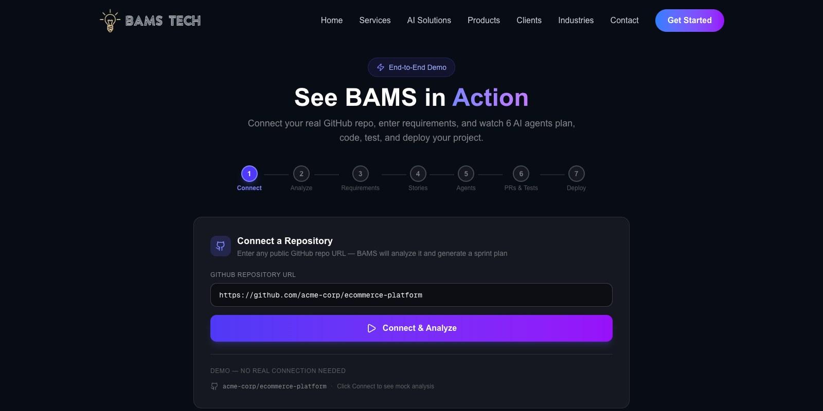 SpecForge — Connect a repo and watch requirements turn into shipped code, live.