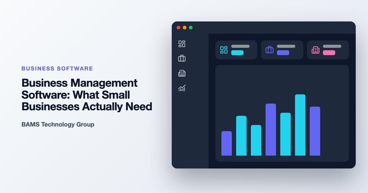 Business Management Software: What Small Businesses Actually Need — BAMS Technology Group